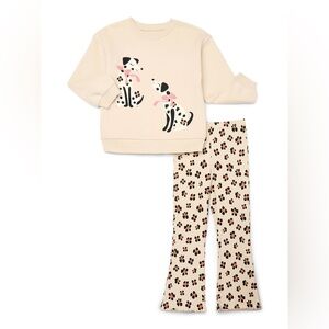 LITTLE GIRLS DALMATIAN FLORAL MATCHING SET